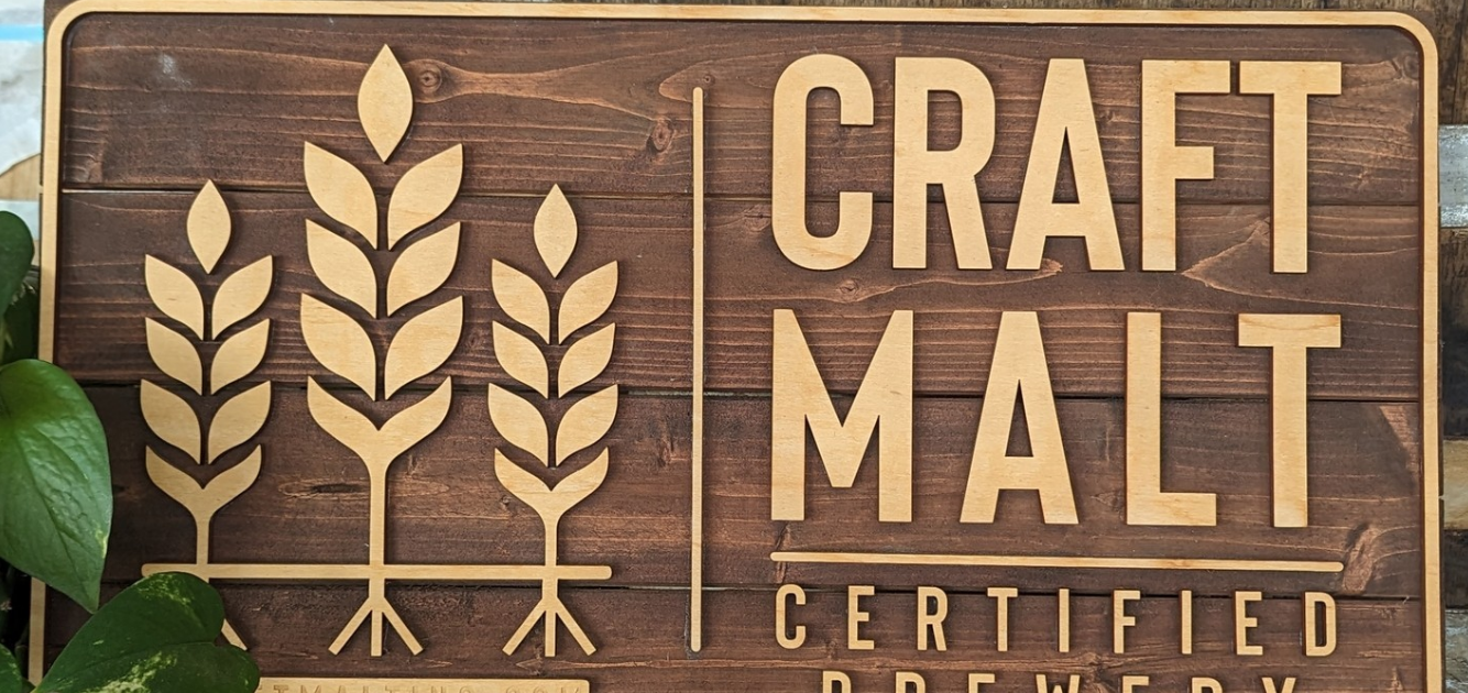 Craft Malt Certified™ seal at Cellarest Beer Project in Asheville, NC